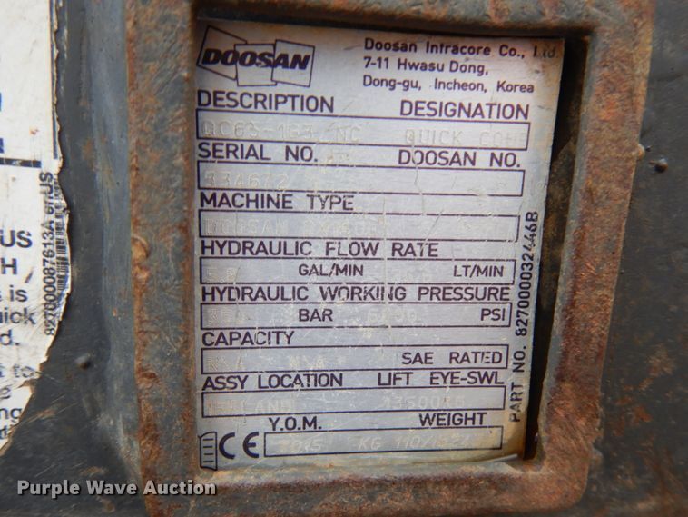 image for item HD9122 2014 Doosan DX140LCR  excavator