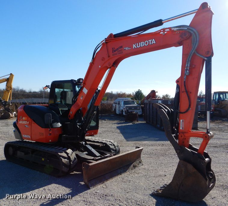 image for item HF9054 2018 Kubota KX080-45  mini excavator