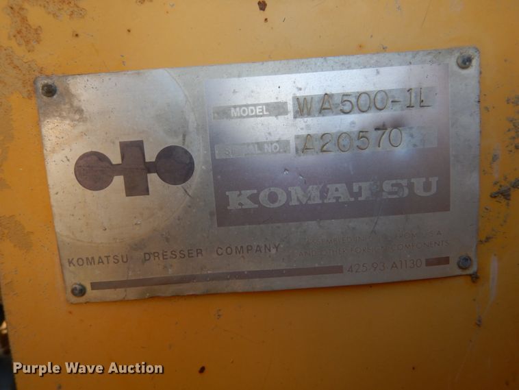 image for item HS9410 1990 Komatsu WA500-1L  wheel loader