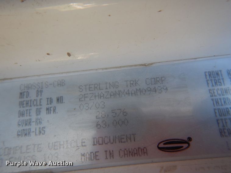 image for item HS9417 2004 Sterling L-Line  ready mix truck