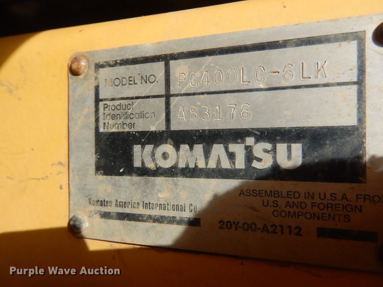 image for item HS9421 1999 Komatsu PC400LC-6LK  excavator