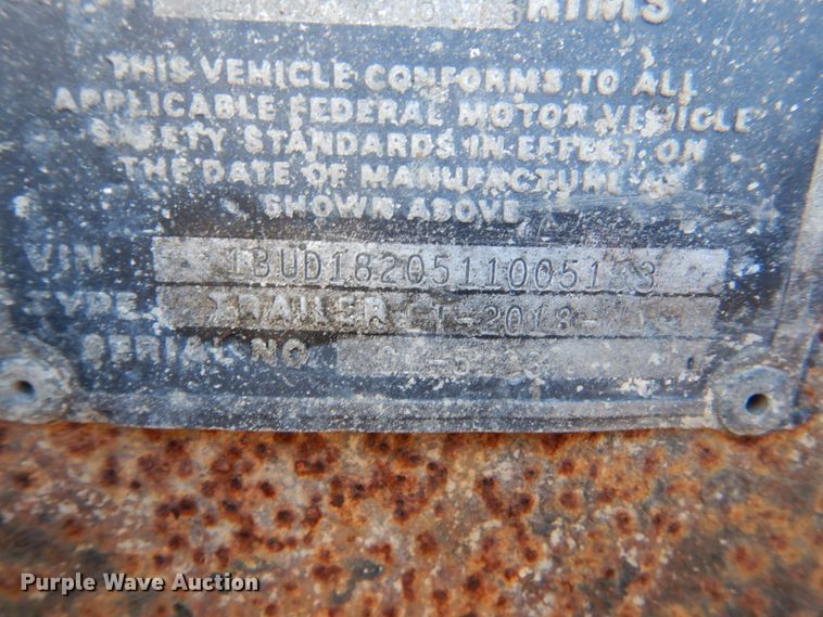 image for item HS9436 2001 Butler tilt deck equipment trailer