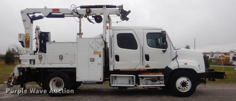 image for item HX9005 2014 Freightliner 108SD  Crew Cab utility truck with crane