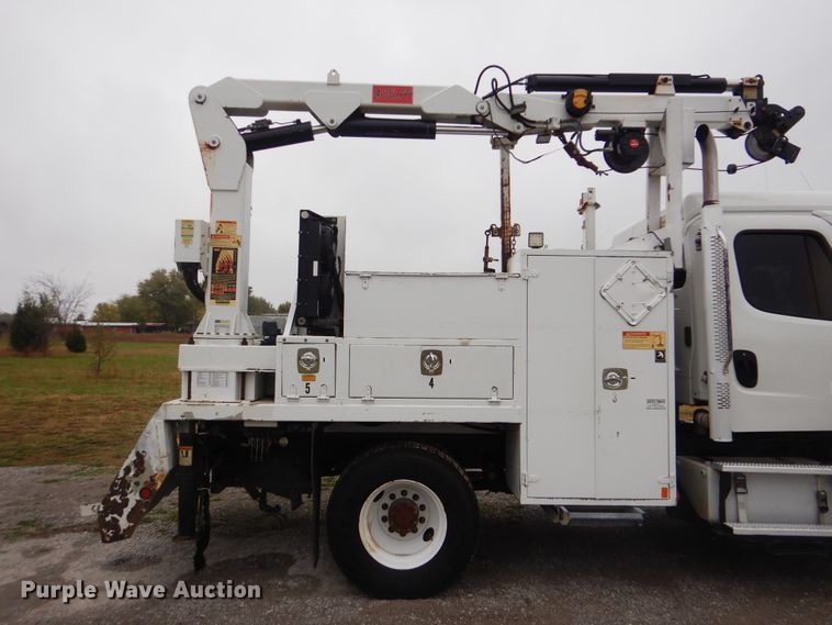 image for item HX9005 2014 Freightliner 108SD  Crew Cab utility truck with crane