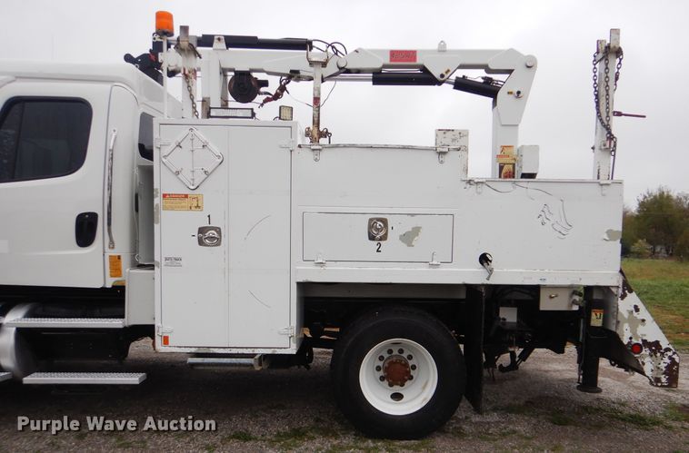 image for item HX9005 2014 Freightliner 108SD  Crew Cab utility truck with crane