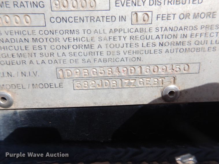 image for item DG8285 2013 Doonan oilfield trailer