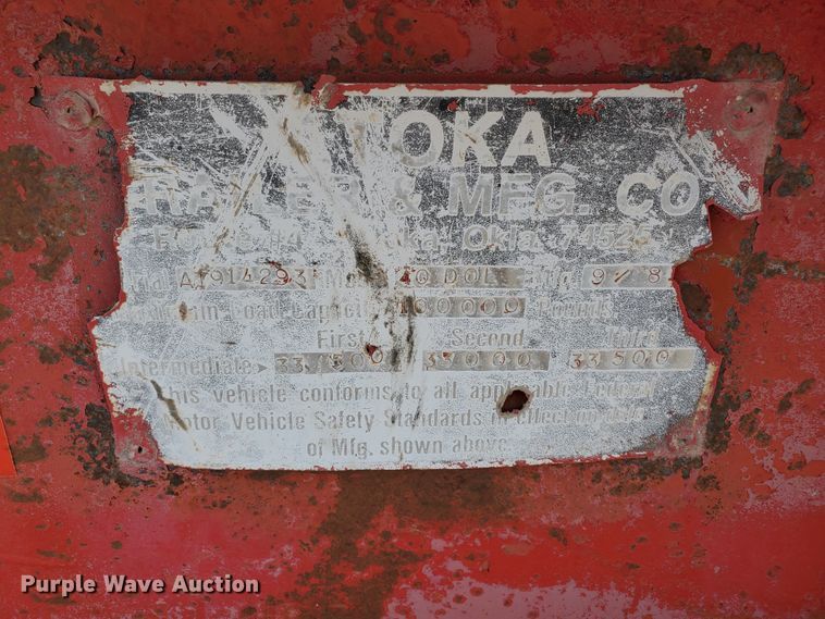 image for item DG8290 1981 Atoka 40D0L oilfield trailer