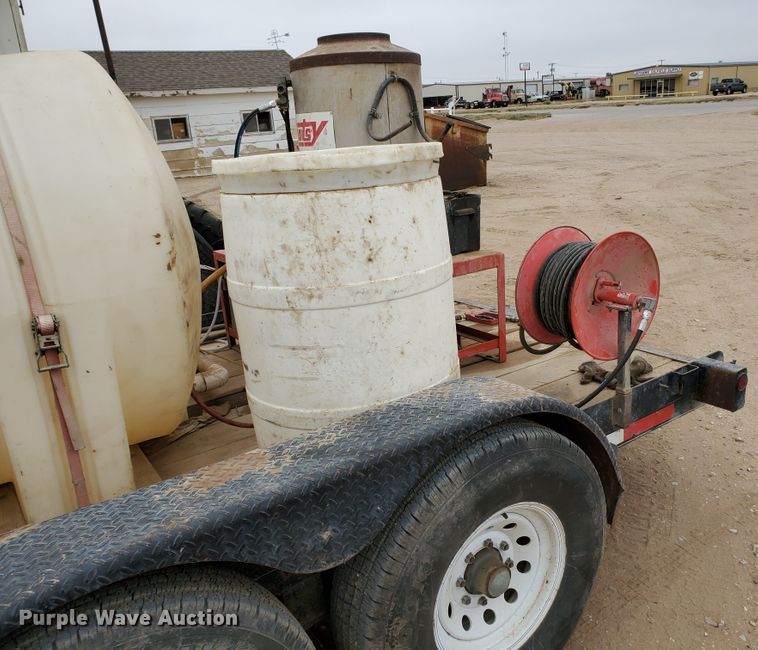 image for item DG8307 2000 Neil utility trailer with pressure washer