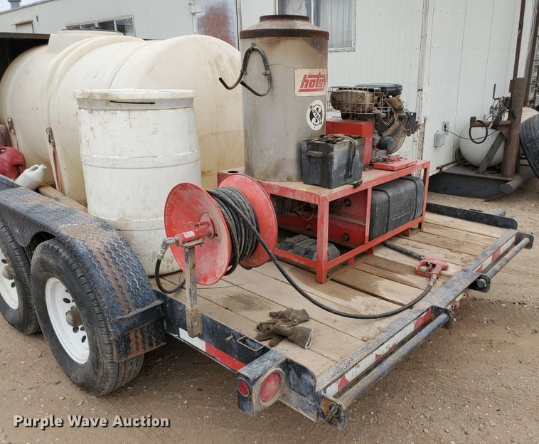 image for item DG8307 2000 Neil utility trailer with pressure washer
