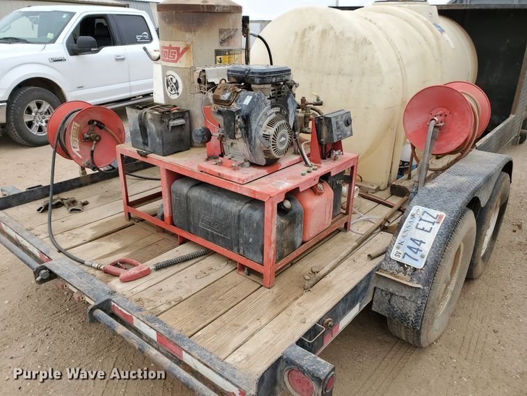 image for item DG8307 2000 Neil utility trailer with pressure washer