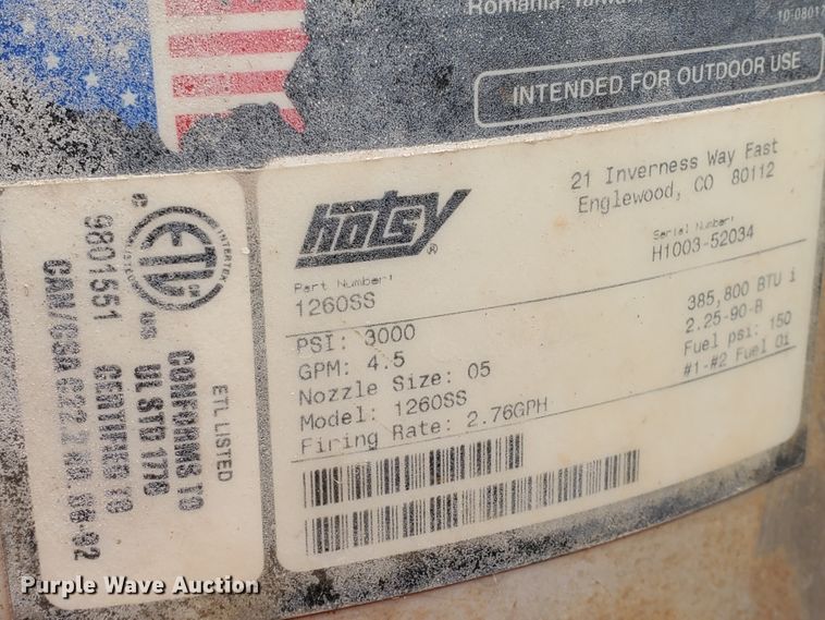 image for item DG8307 2000 Neil utility trailer with pressure washer