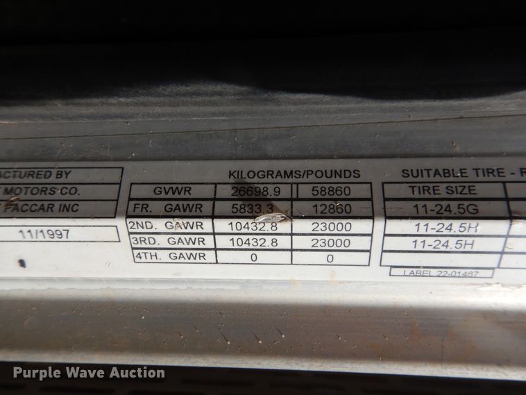 image for item DG8319 1998 Peterbilt 379 winch truck