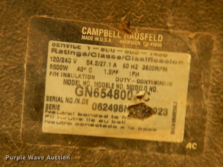 image for item GR9315 Campbell Hausfeld  generator