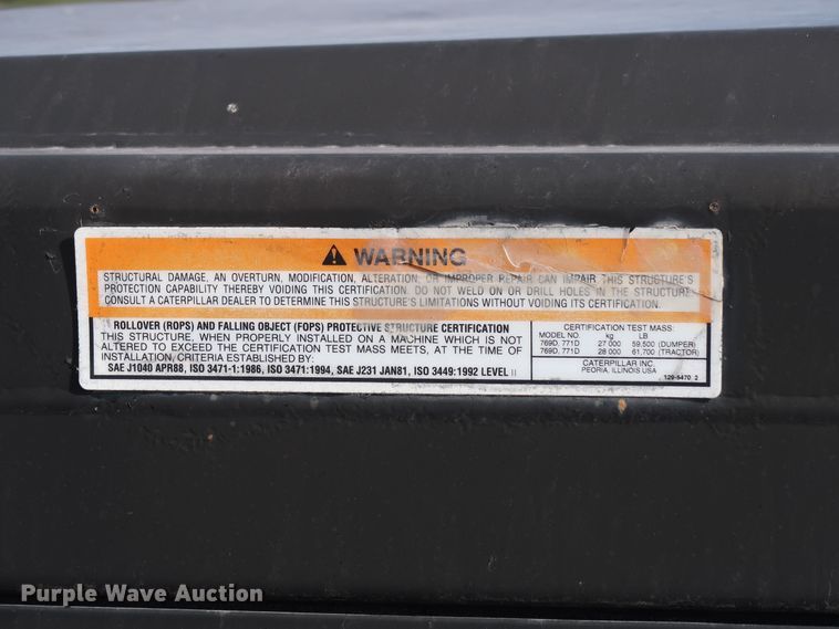 image for item DG7025 1999 Caterpillar 775D   haul truck