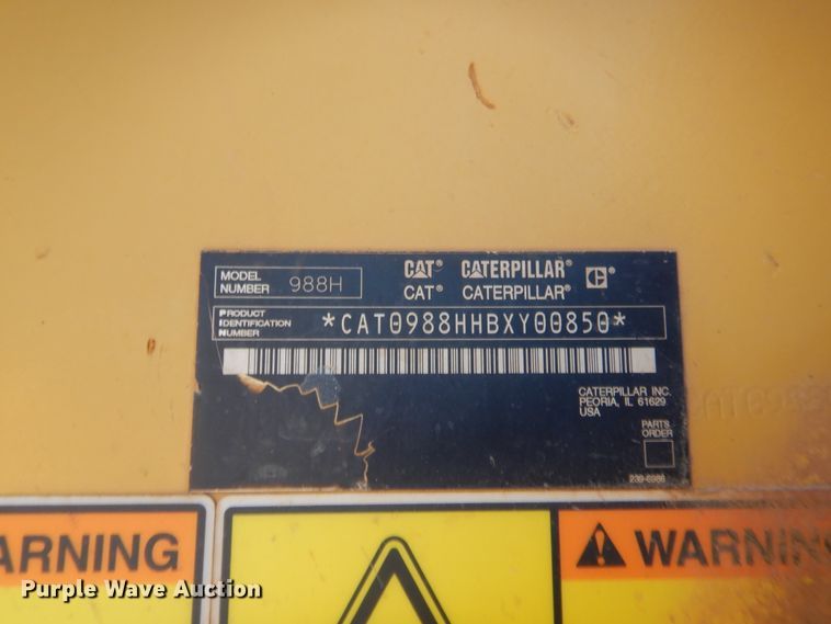 image for item DJ2050 2006 Caterpillar 988H  wheel loader