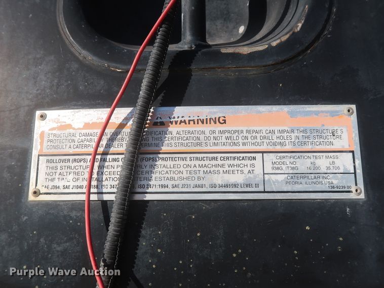 image for item DJ2254 2002 Caterpillar 938G  wheel loader