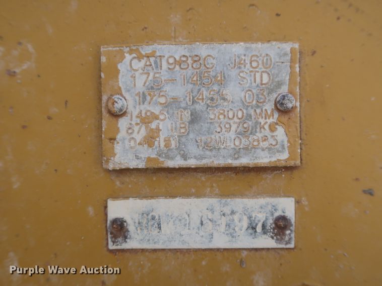 image for item DJ2256 2002 Caterpillar 988G  wheel loader