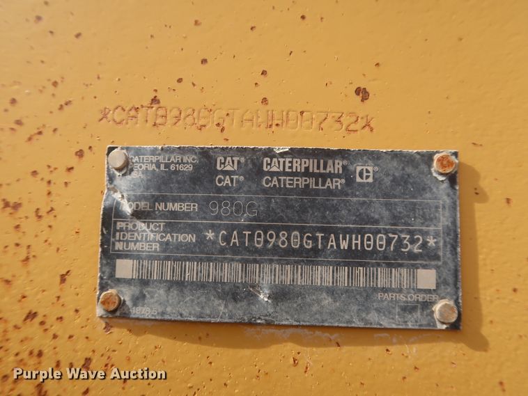 image for item DJ2260 2003 Caterpillar 980G Series II  wheel loader