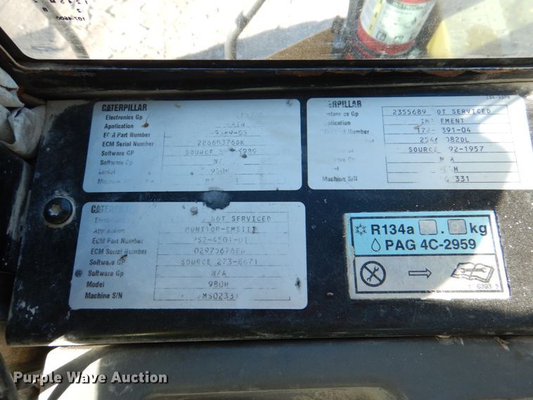 image for item DJ2274 2007 Caterpillar 980H  wheel loader