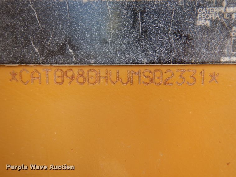 image for item DJ2274 2007 Caterpillar 980H  wheel loader