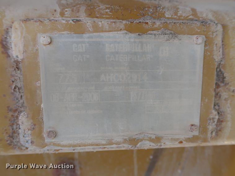image for item DJ2281 2006 Caterpillar 773E  haul truck