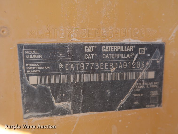 image for item DJ2281 2006 Caterpillar 773E  haul truck