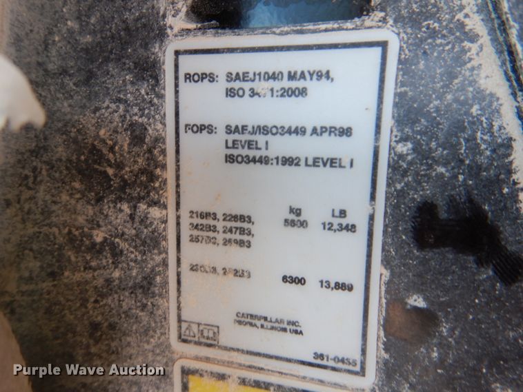 image for item DJ2283 2015 Caterpillar 226B3  skid steer loader