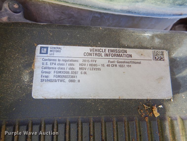 image for item DJ2288 2015 Chevrolet Silverado 2500HD  Crew Cab pickup truck