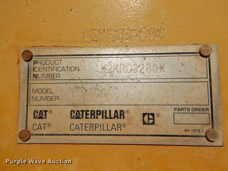 image for item DJ2290 1999 Caterpillar 980G  wheel loader