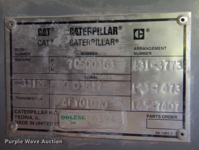 image for item DJ8512 2000 Caterpillar 773D  haul truck