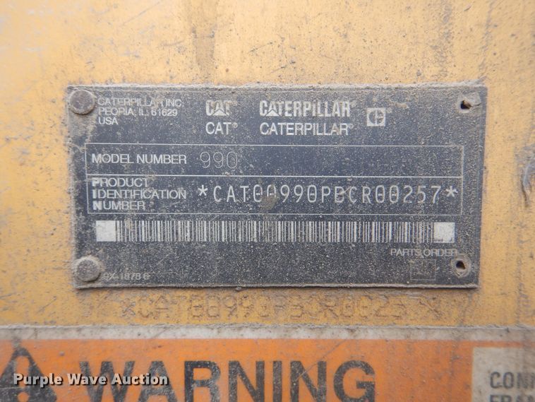 image for item DJ8513 2004 Caterpillar 990  wheel loader