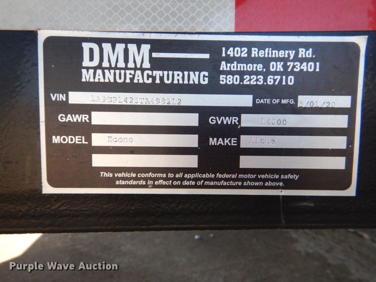 image for item HW9075 2020 Altha Econo dump trailer