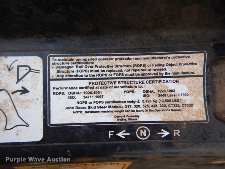 image for item HW9076 2008 John Deere CT322  tracked skid steer loader