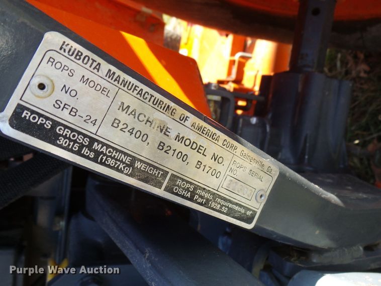 image for item DC2894 Kubota B2400  MFWD tractor