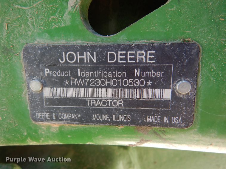 image for item DH3413 2009 John Deere 7230 Premium  MFWD tractor