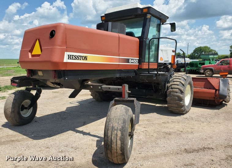 image for item DJ3163 2002 Hesston 8450  windrower