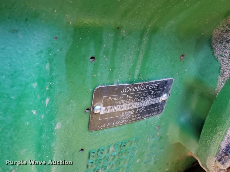 image for item DI5030 2015 John Deere 8370R  MFWD tractor