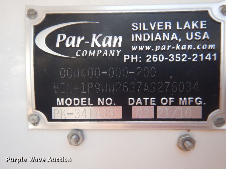 image for item DJ4765 2010 Par-Kan PK-341435 seed tender trailer