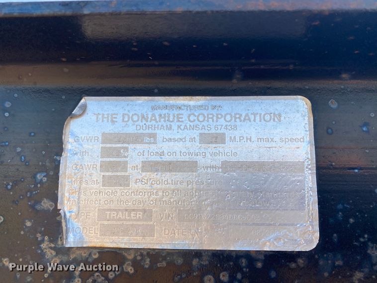 image for item DJ4767 2005 Donahue nurse tank trailer