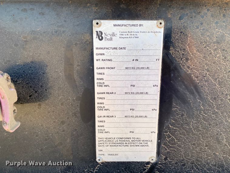 image for item DJ4771 2009 Neville sprayer trailer