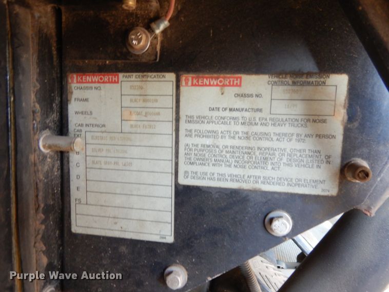 image for item DF6731 2000 Kenworth T600  semi truck