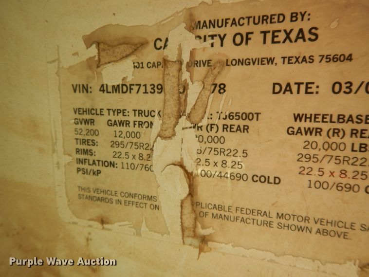 image for item DH3392 2001 Capacity TJ6500T  yard truck