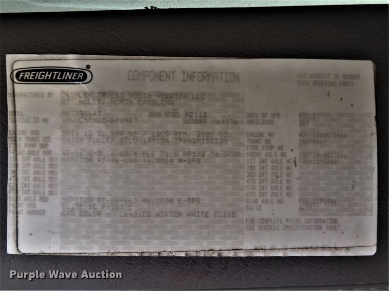 image for item DI3788 2012 Freightliner Business Class M2  rollback truck