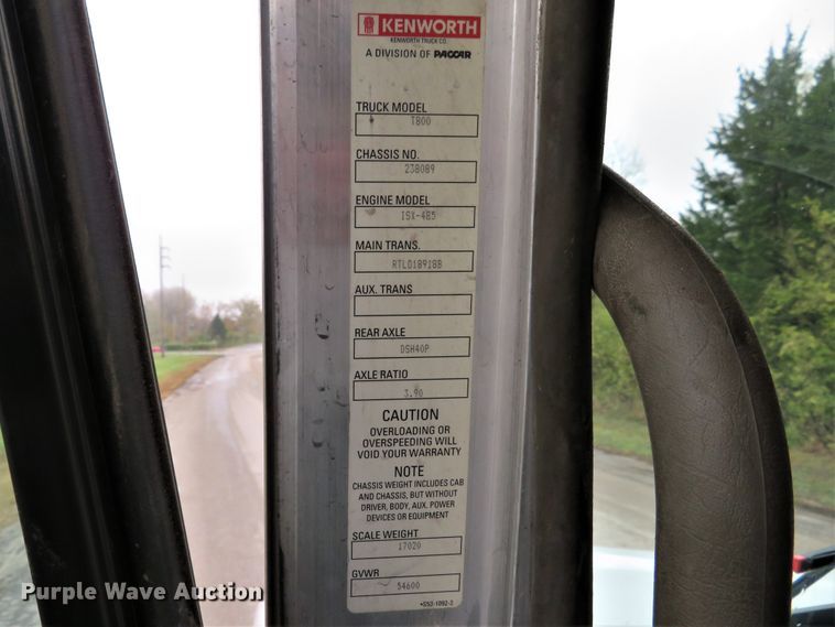 image for item DI3807 2009 Kenworth T800  semi truck