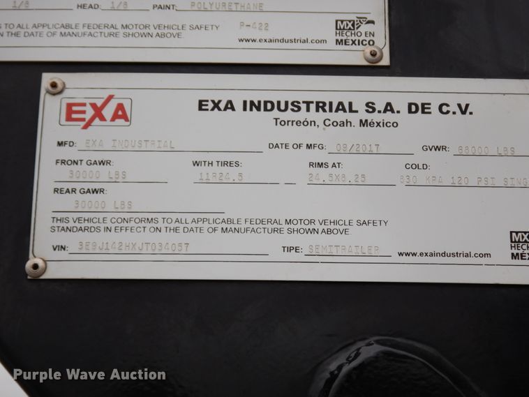 image for item DJ6666 2018 Nexa TP pneumatic dry bulk trailer