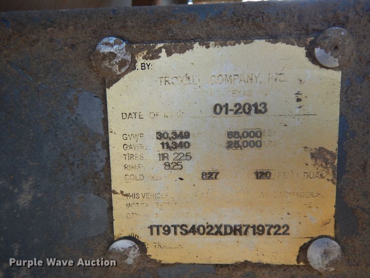 image for item DJ6722 2013 Troxell vacuum trailer