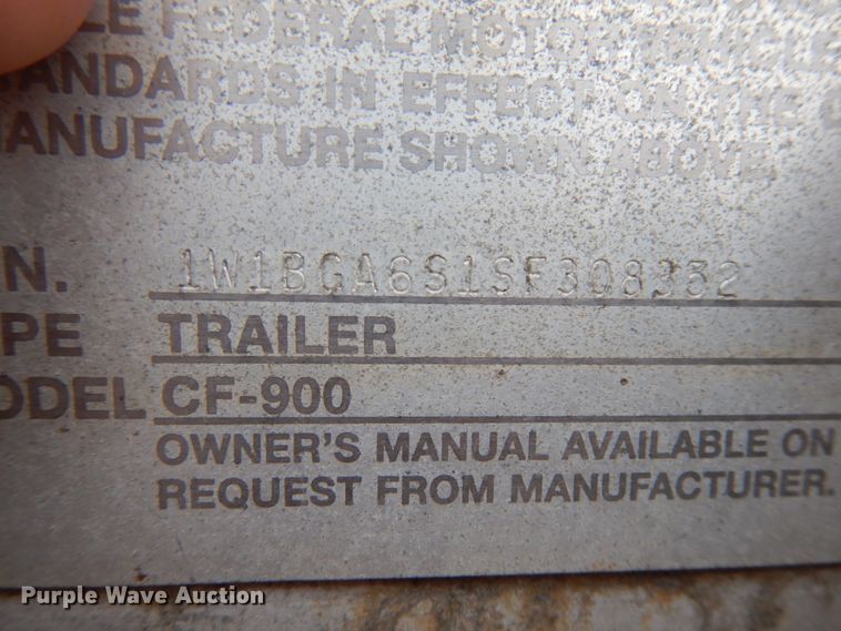 image for item HD9103 1995 Wilson CF-900 flatbed trailer