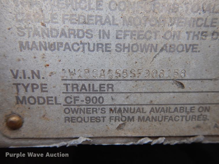 image for item HD9104 1995 Wilson CF-900 flatbed trailer