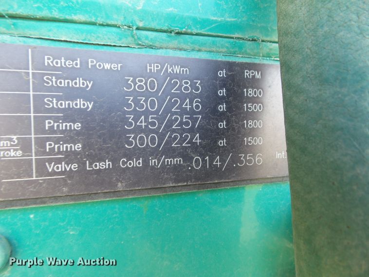 image for item DF0956 1999 Onan 250DQAB-501  generator