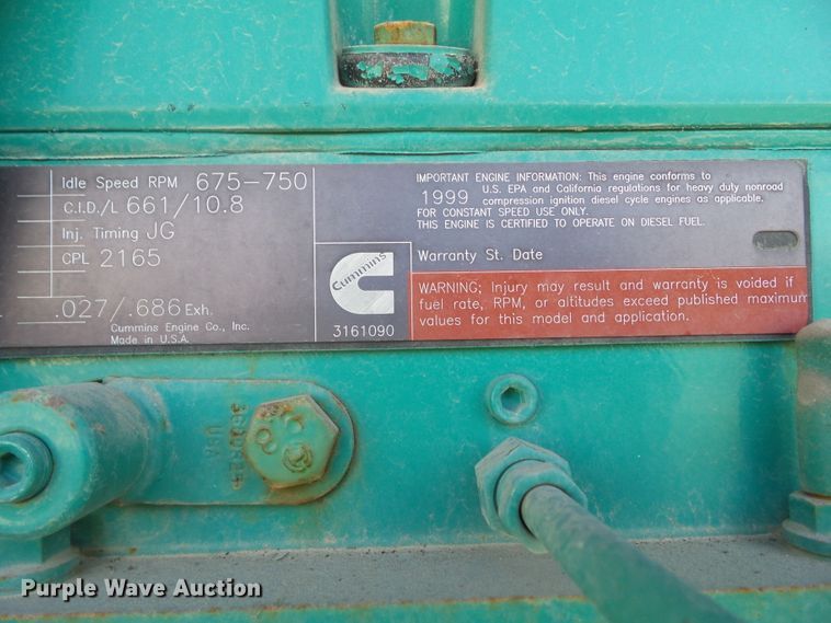 image for item DF0956 1999 Onan 250DQAB-501  generator